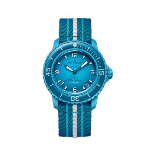 BLANCPAIN X SWATCH SCUBA FIFTY FATHOMS BLUE LAGOON SO35L400