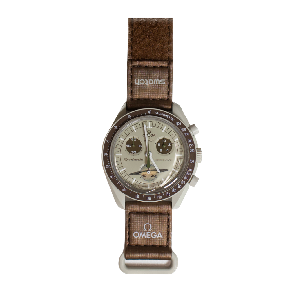 SWATCH X OMEGA BIOCERAMIC MOONSWATCH 'MISSION TO SATURN' SO33T10 (24HR DELIVERY AVAILABLE)