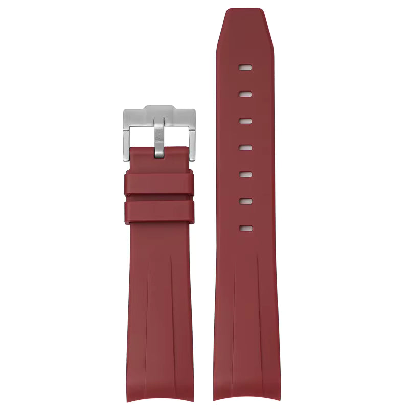 Rubber Strap for Omega X Swatch MoonSwatch Mission to the Moon - Maroon / Dark Red