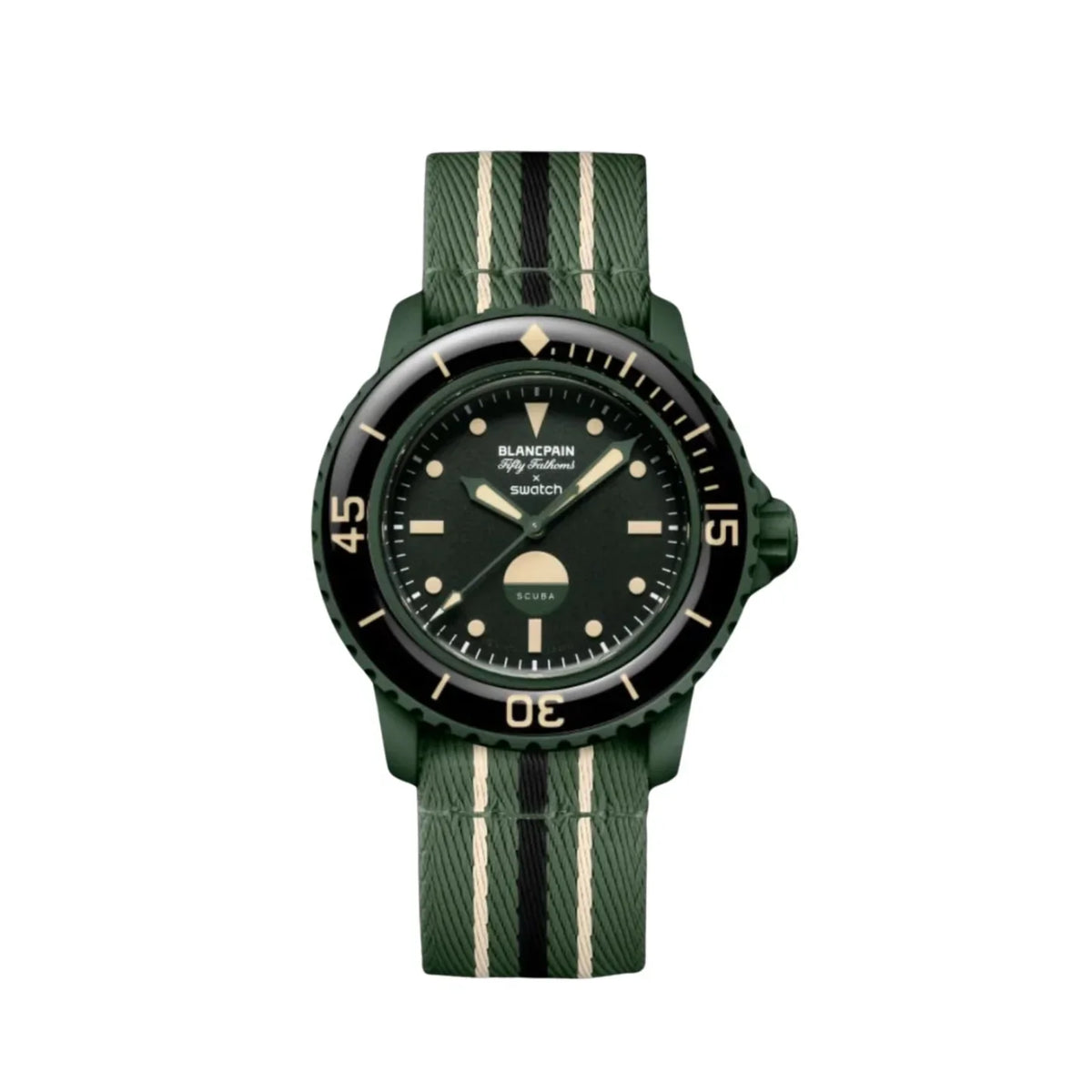 BLANCPAIN X SWATCH SCUBA FIFTY FATHOMS GREEN ABYSS (SO35G100)