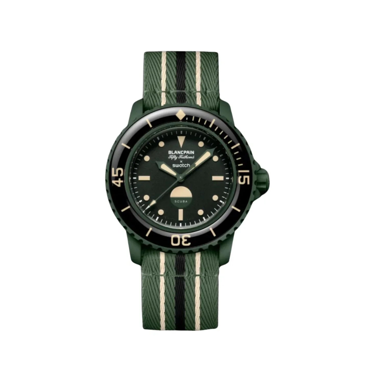 BLANCPAIN X SWATCH SCUBA FIFTY FATHOMS GREEN ABYSS (SO35G100)